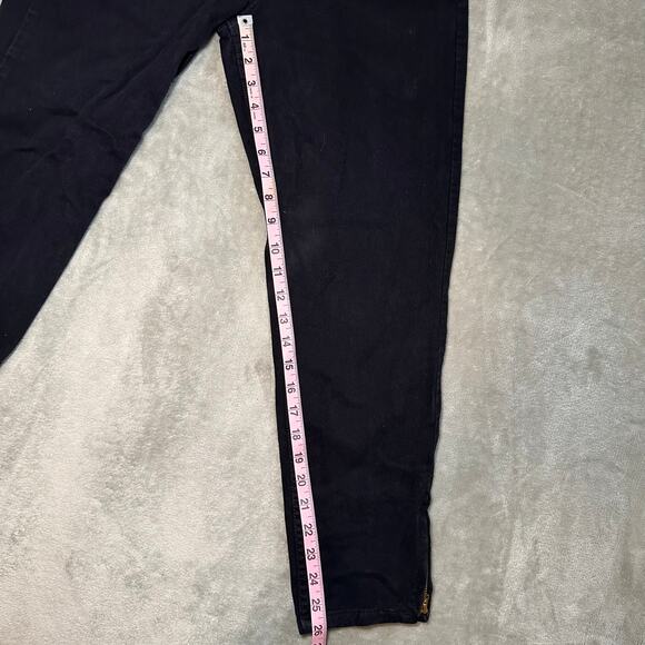 Vtg 80s Guess Georges Marciano Jeans Sz 28 *25x26 Black Denim Tapered Ankle Zip - Picture 10 of 15